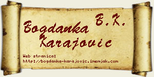 Bogdanka Karajović vizit kartica
